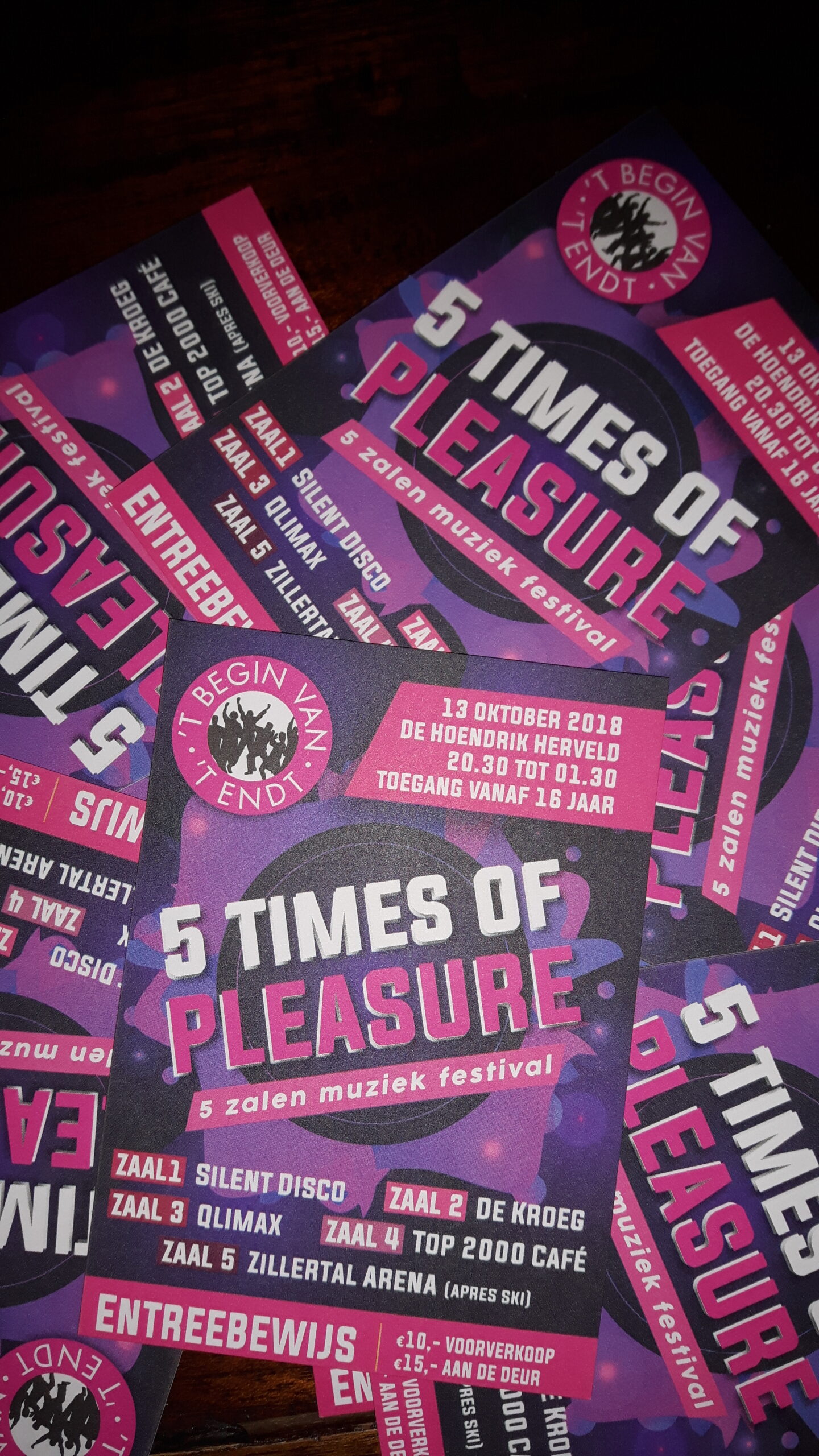 Kaartverkoop 5 Times of Pleasure gestart……